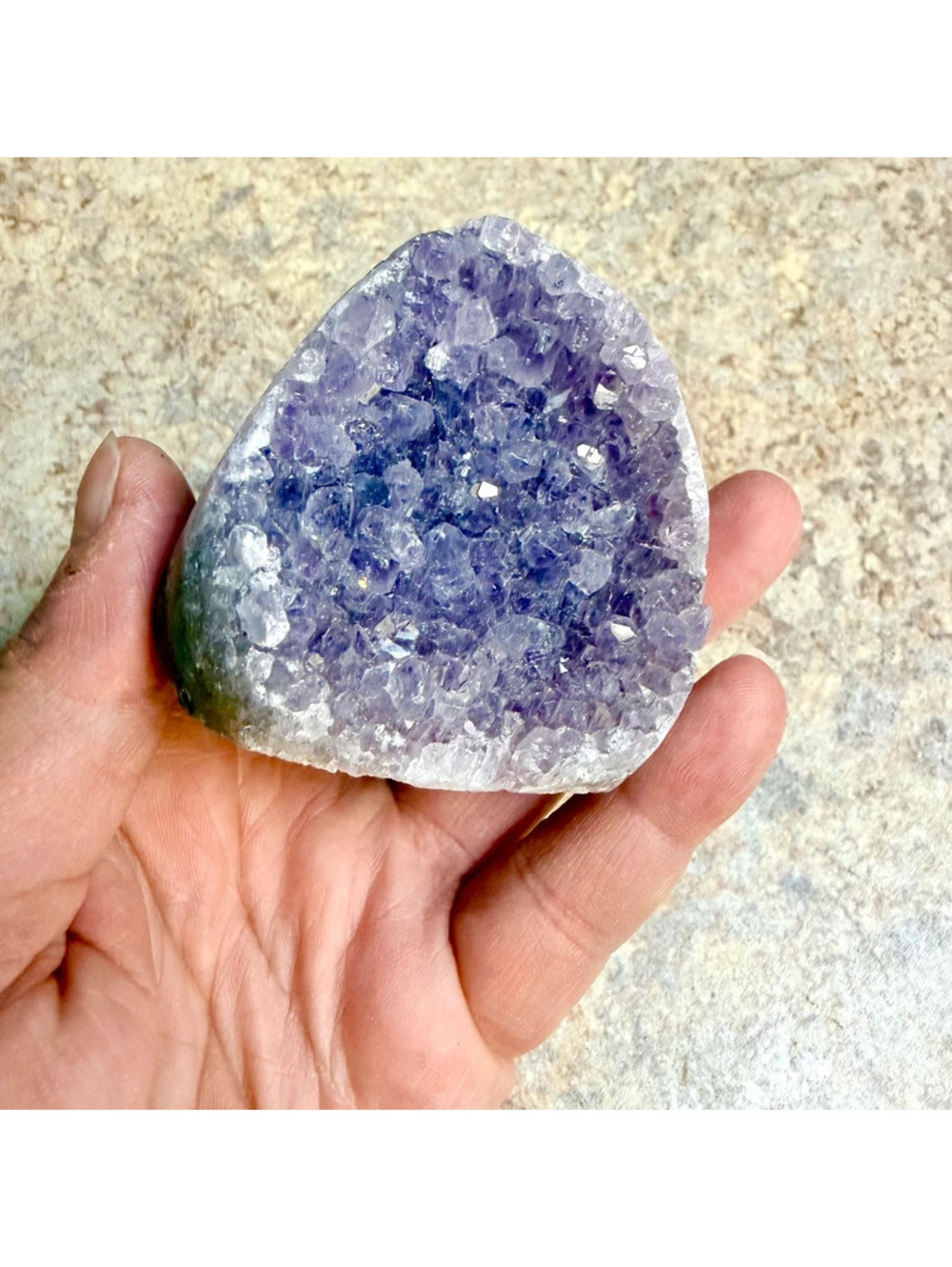 Natural 2" Amethyst Crystal Cluster - Deep Purple Geode Specimen Raw Healing